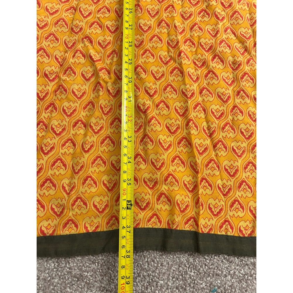South Asian Kameez City Life Tunic Top Womens Small Yellow Orange Excellent - Picture 8 of 12